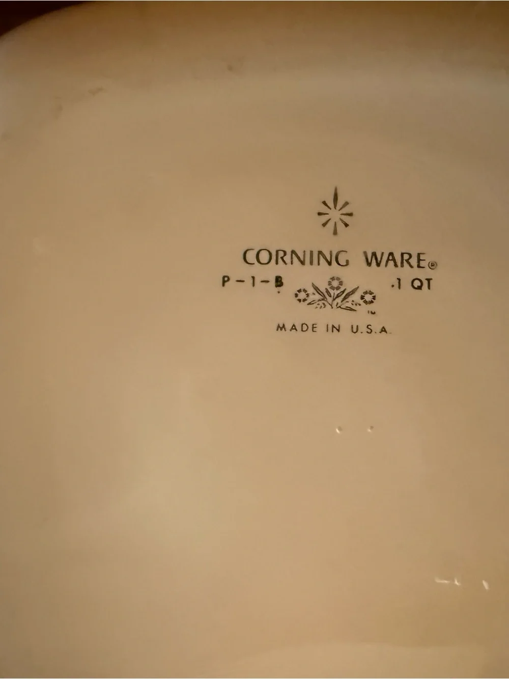 Corningware white casserole